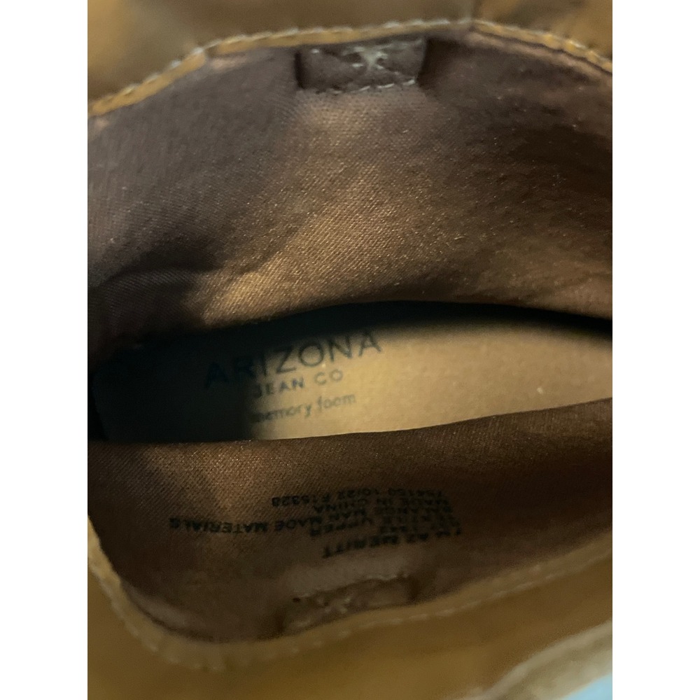 Arizona Jean Co Meritt Cognac Brown Faux Suede Western Ankle Boots Womens 7M - Picture 9 of 9